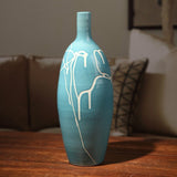 Modern White Cream Blue Ceramic Vase