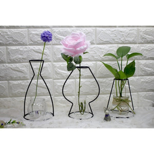 Black Lines Iron Vase